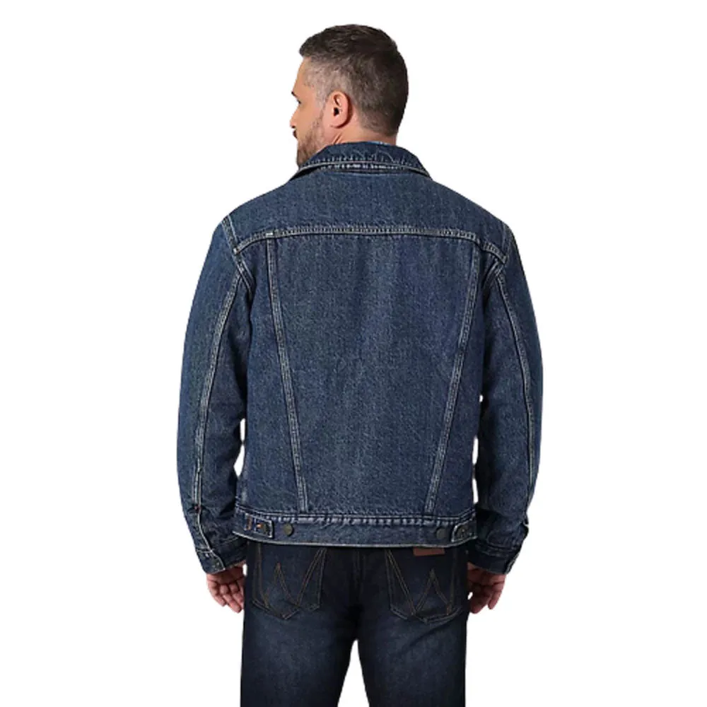 112335737 Wrangler Men's Retro Sherpa Lined Denim Jean Jacket - Blue Indigo