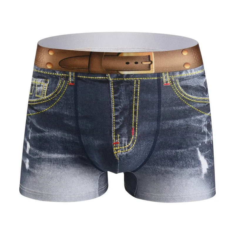 3D Jeans Design Print Boxer