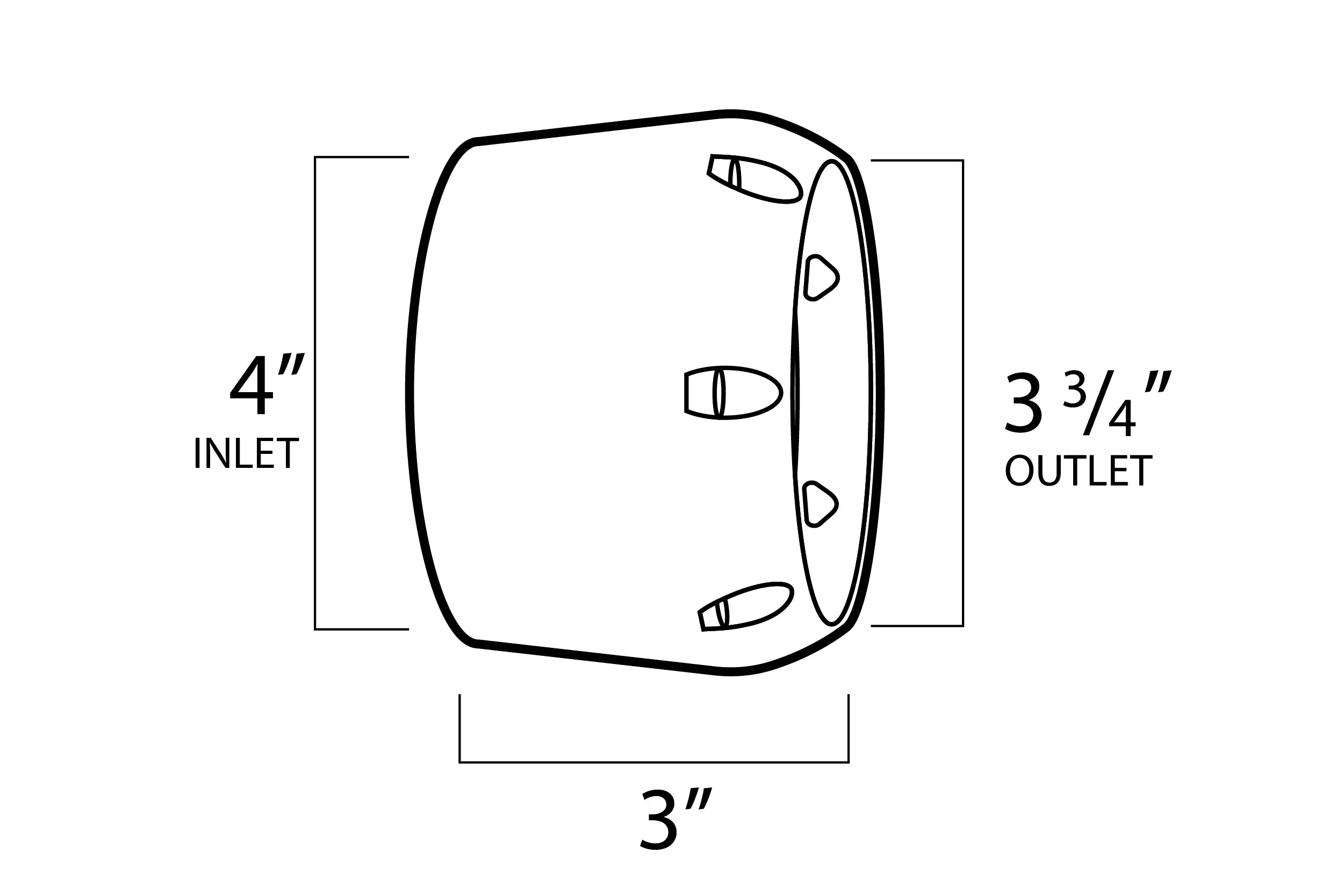 4.5" Slip-On Tip for Hyundai Veloster Turbo Exhaust