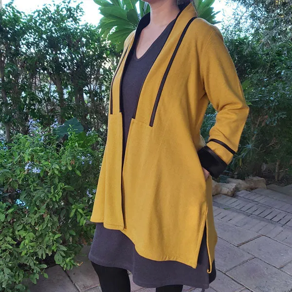 6W22 Warm Long Cardigan with Pockets