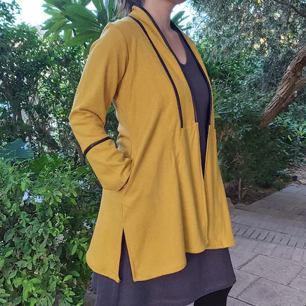 6W22 Warm Long Cardigan with Pockets