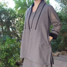 6W22 Warm Long Cardigan with Pockets