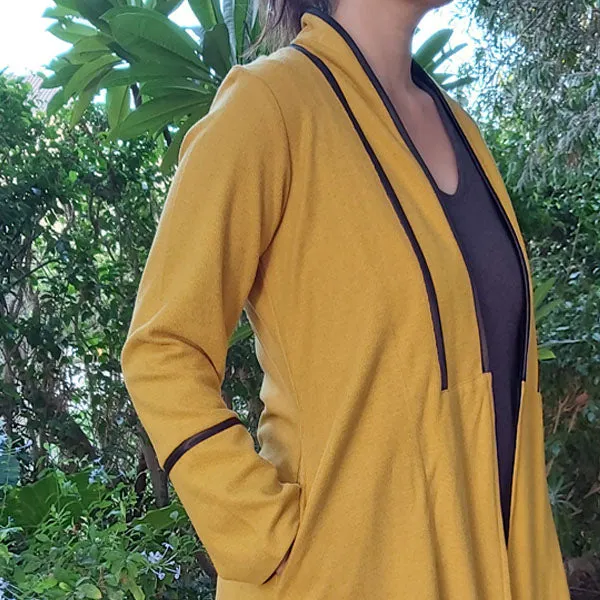 6W22 Warm Long Cardigan with Pockets