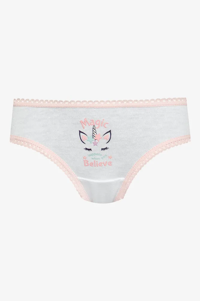 7 Pack Unicorn Bikini Panties Multi