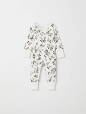 Acorn Print Baby Romper