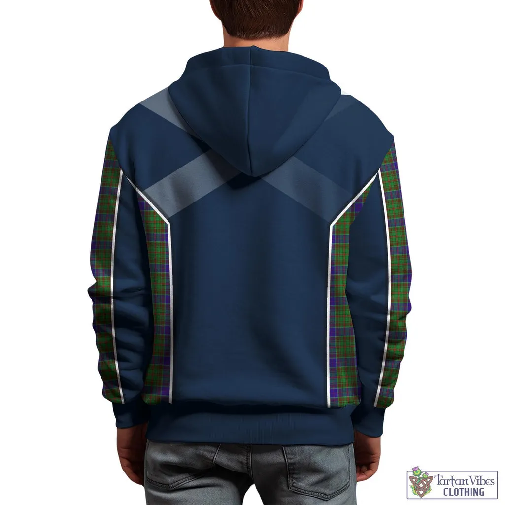 Adam Tartan Hoodie with Family Crest and Scottish Thistle Vibes Sport Style