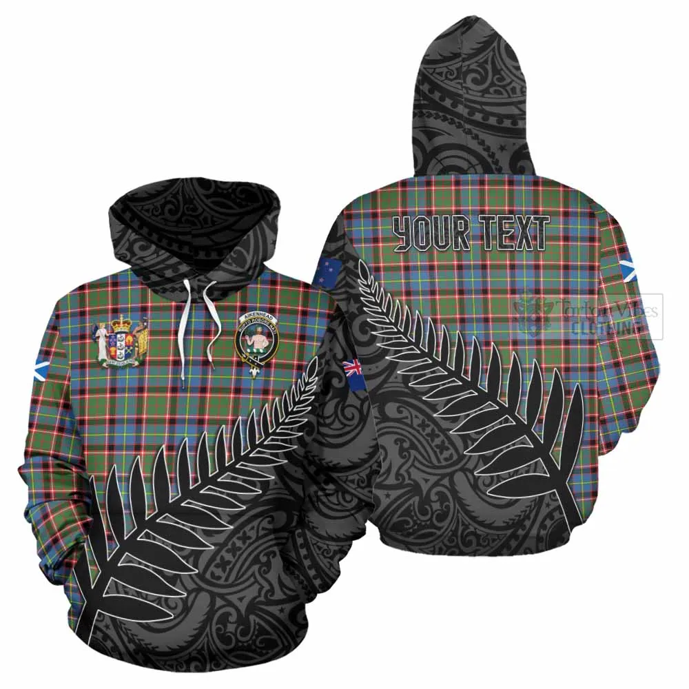 Aikenhead Crest Tartan Hoodie with New Zealand Silver Fern Half Style