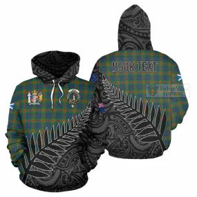 Aiton Crest Tartan Hoodie with New Zealand Silver Fern Half Style