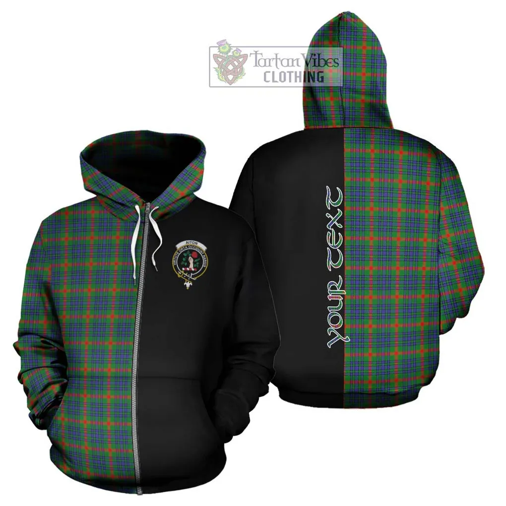 Aiton Tartan Hoodie with Family Crest and Half Of Me Style