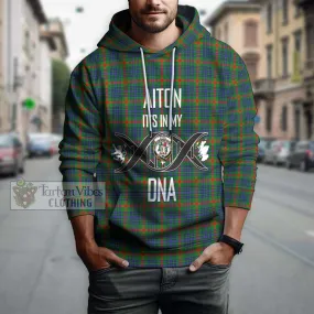 Aiton Tartan Hoodie with Family Crest DNA In Me Style