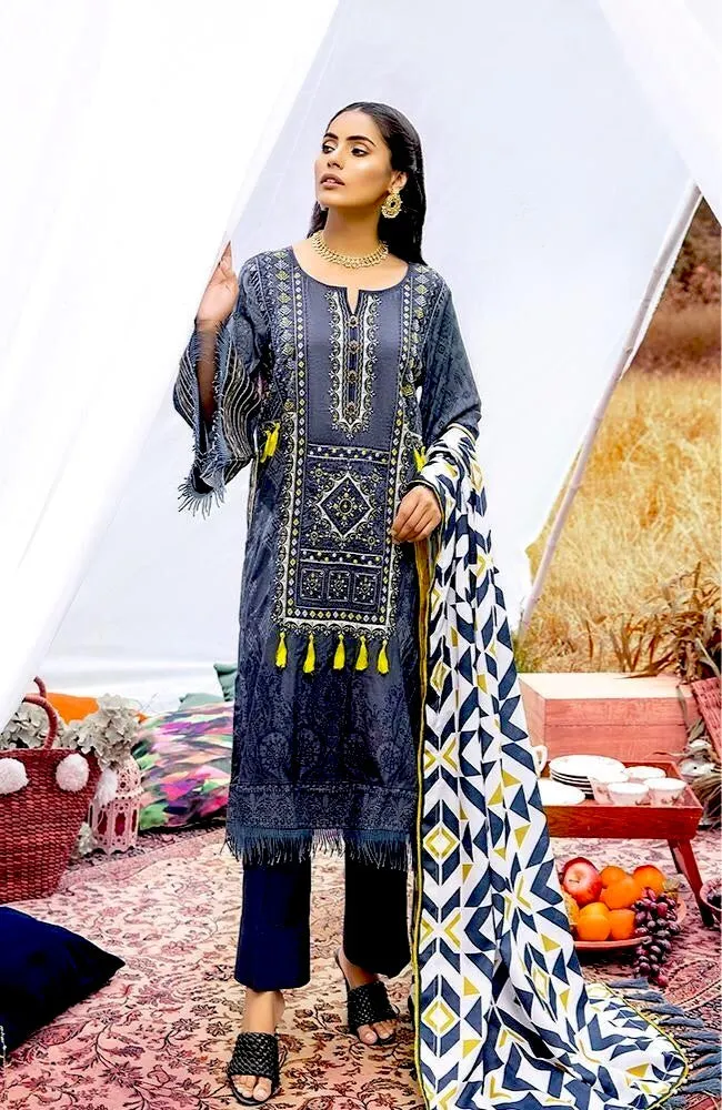 Al Zohaib Wintry Breeze Embroidered Winter Collection with Shawl – WB21-05