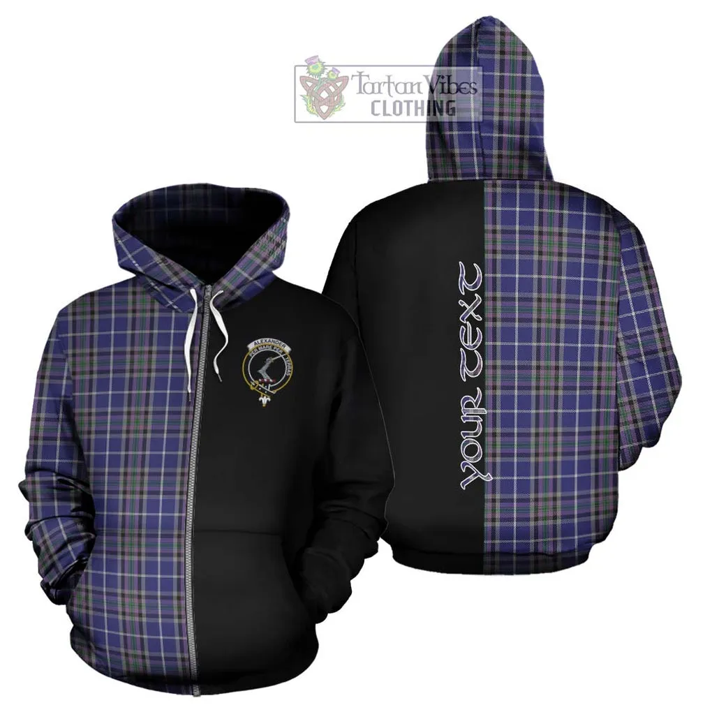 Alexander of Menstry Tartan Hoodie with Family Crest and Half Of Me Style