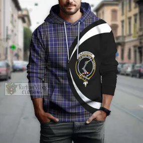 Alexander of Menstry Tartan Hoodie with Family Crest Circle Style