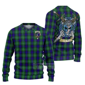 Alexander Tartan Ugly Sweater with Family Crest Celtic Skull Style