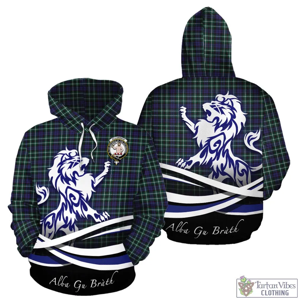 Allardice Tartan Hoodie with Alba Gu Brath Regal Lion Emblem