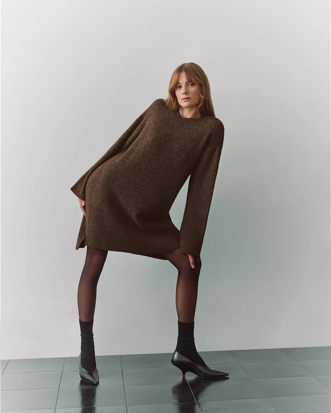 Alpaca Wool Sweater Dress