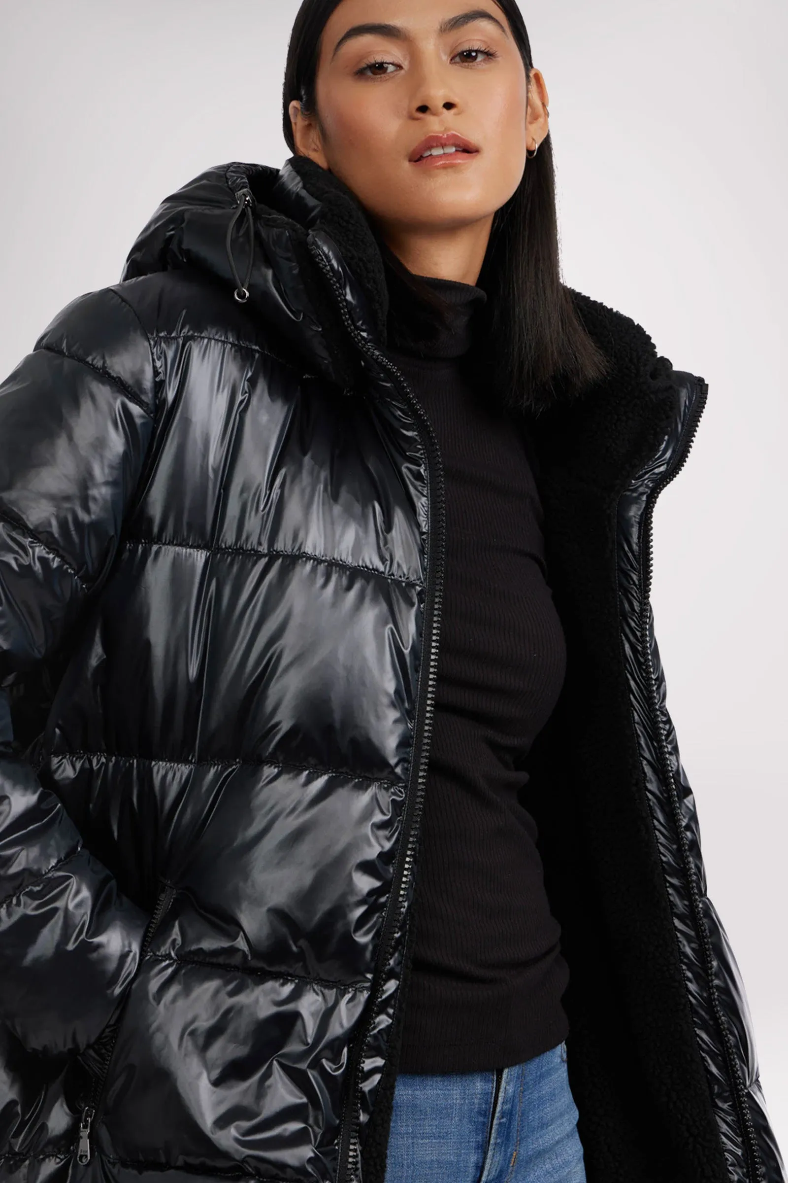 Alsephina Women's Reversible Long Puffer Jacket