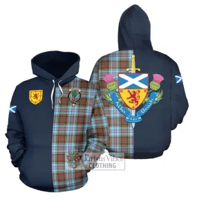 Anderson Ancient Tartan Hoodie Alba with Scottish Lion Royal Arm Half Style