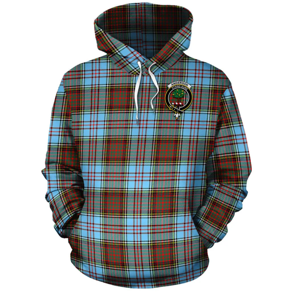 Anderson Ancient Tartan Hoodie with Family Crest