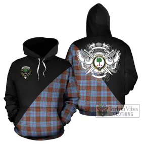 Anderson Modern Tartan Hoodie with Family Crest and Military Logo Style