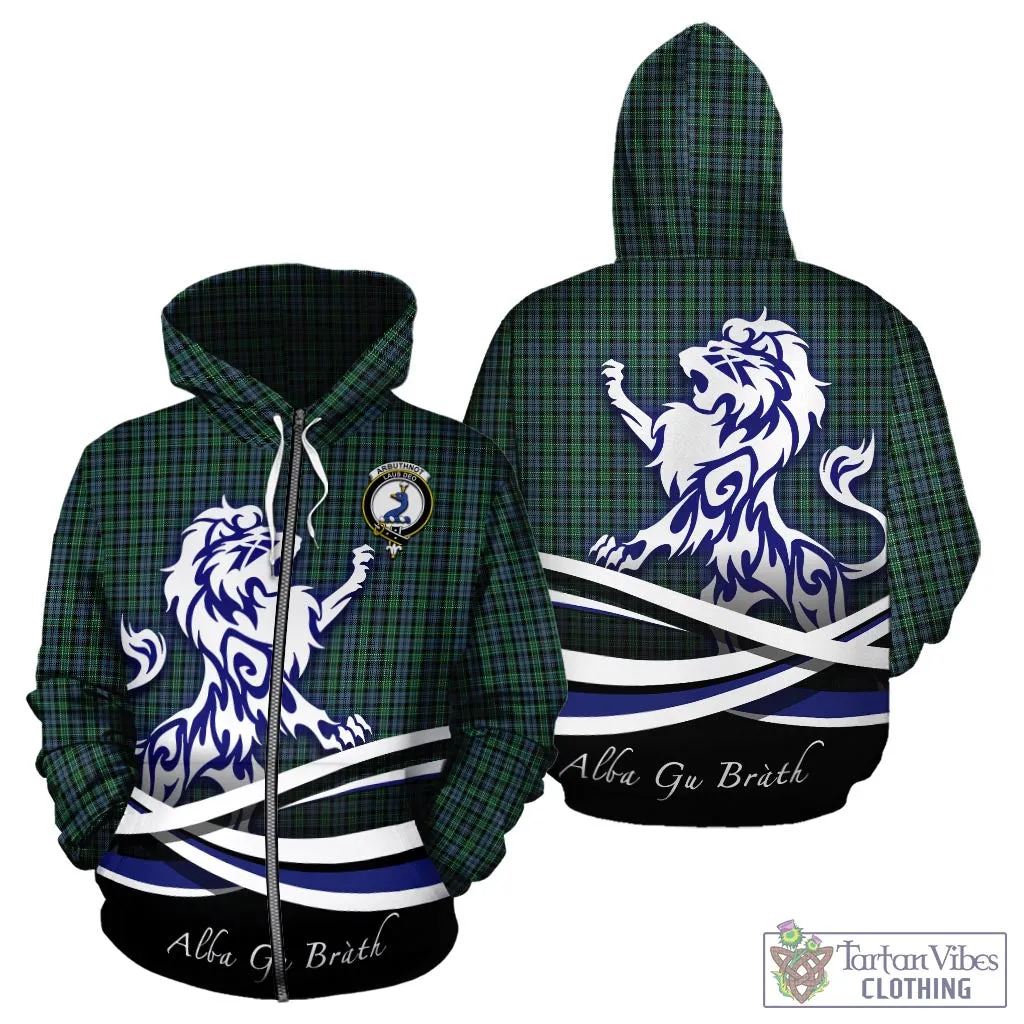 Arbuthnot Tartan Hoodie with Alba Gu Brath Regal Lion Emblem