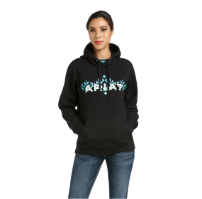 Ariat Women's REAL Black Chest Logo Hoodie