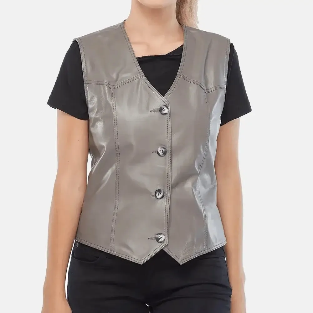 Arielle Adorn Womens Leather Vests