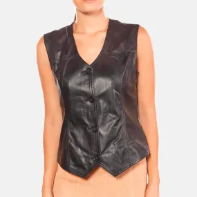 Arielle Adorn Womens Leather Vests