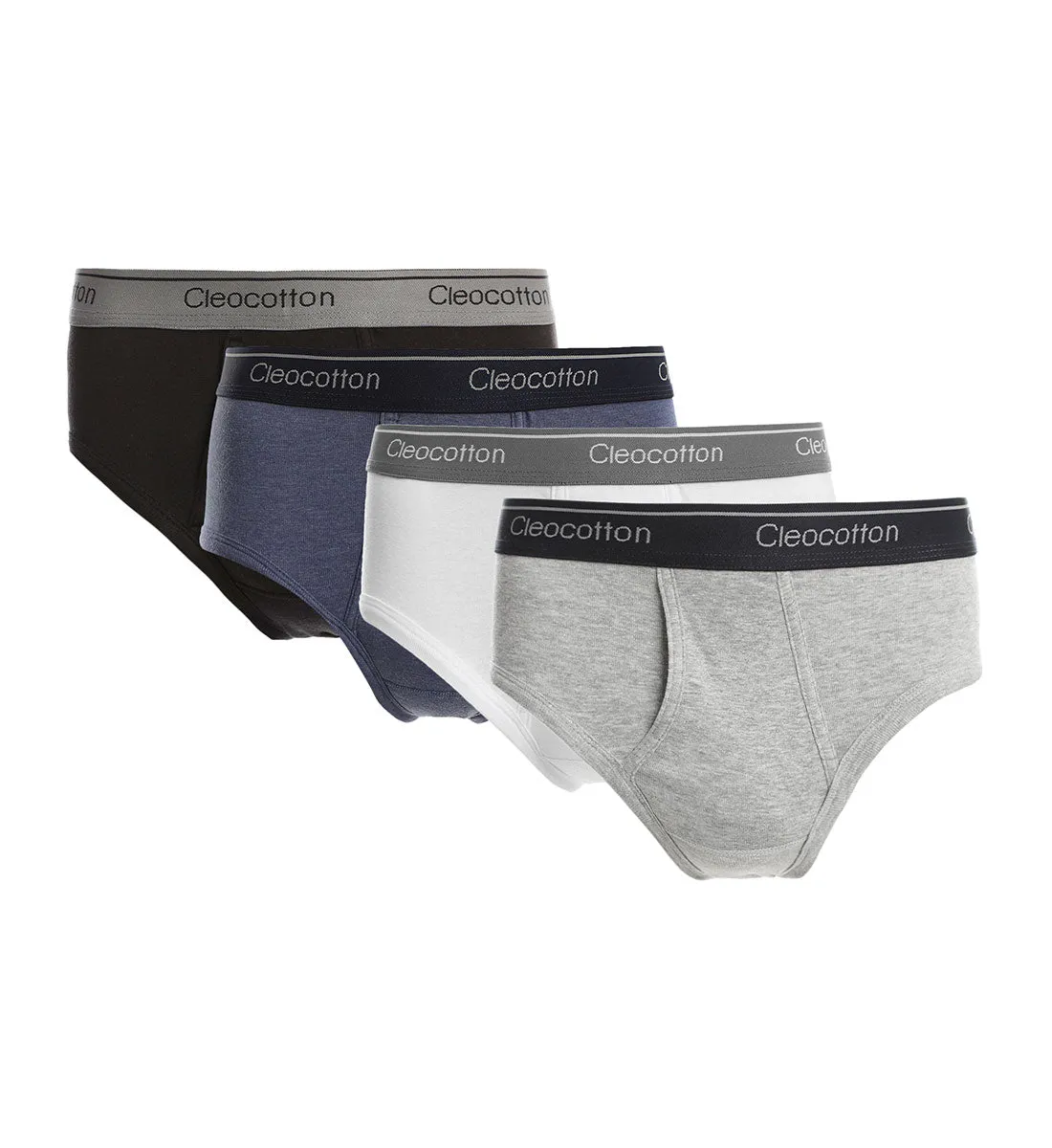 ASSORTED CLEOCOTTON PREMIUM COTTON RICH SLIP BRIEF - 4 PK