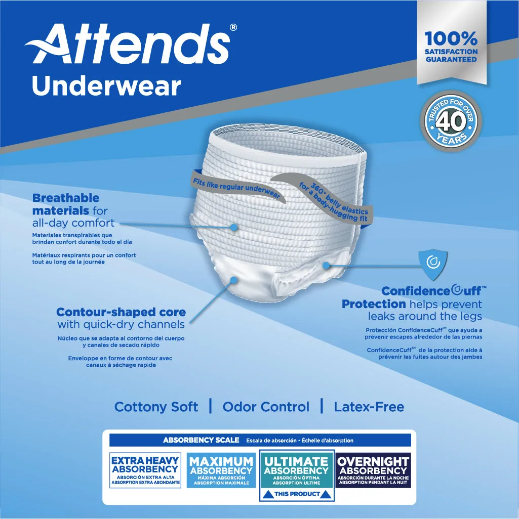 Attends Underwear, Ultimate Absorbency