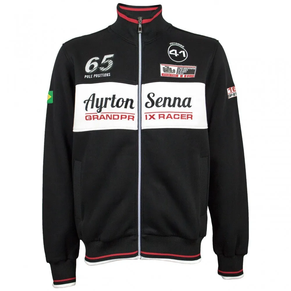 Ayrton Senna Jacket, GP Racer, Black, 2016