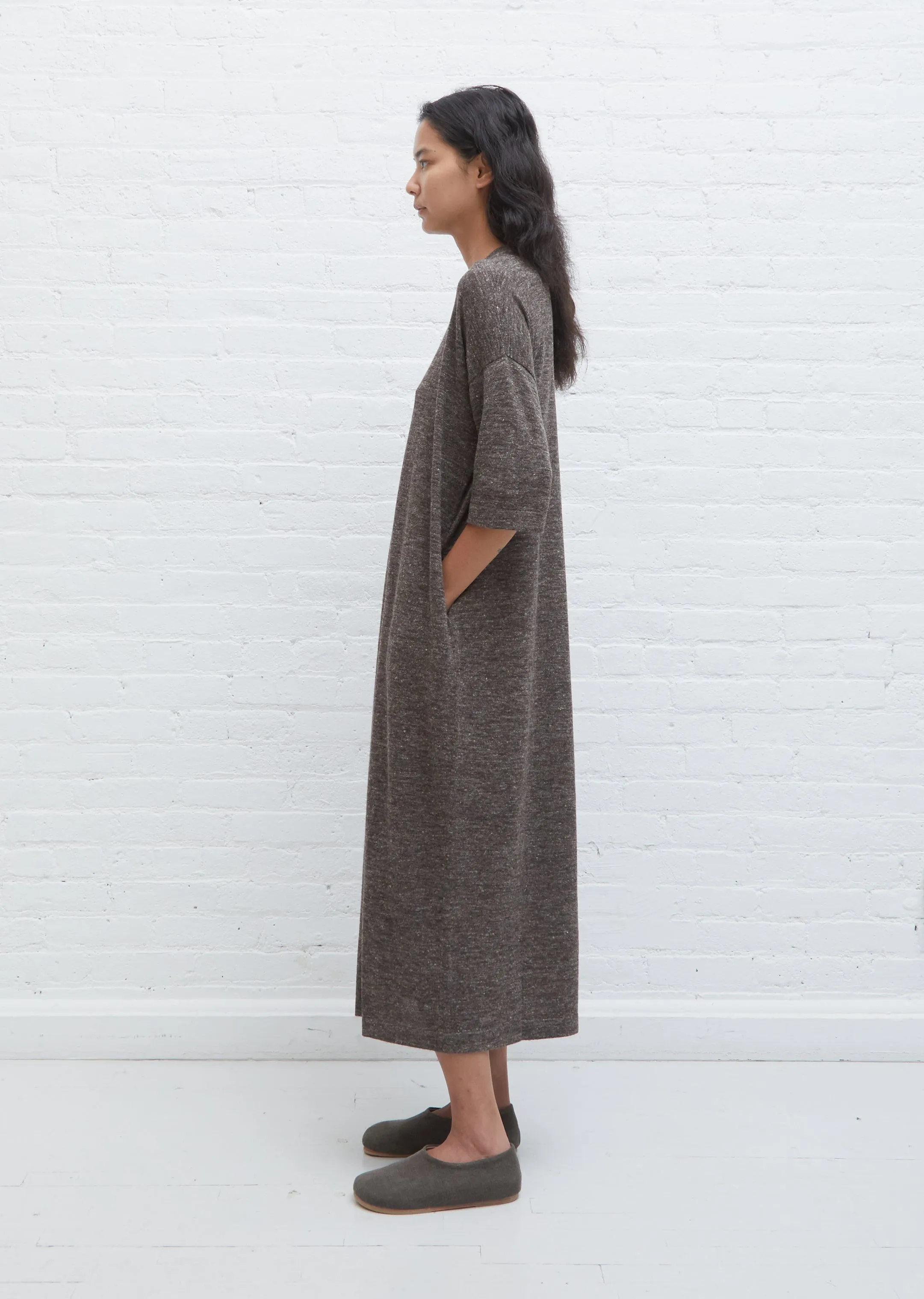 Baby Alpaca & Linen Facil Crewneck Dress