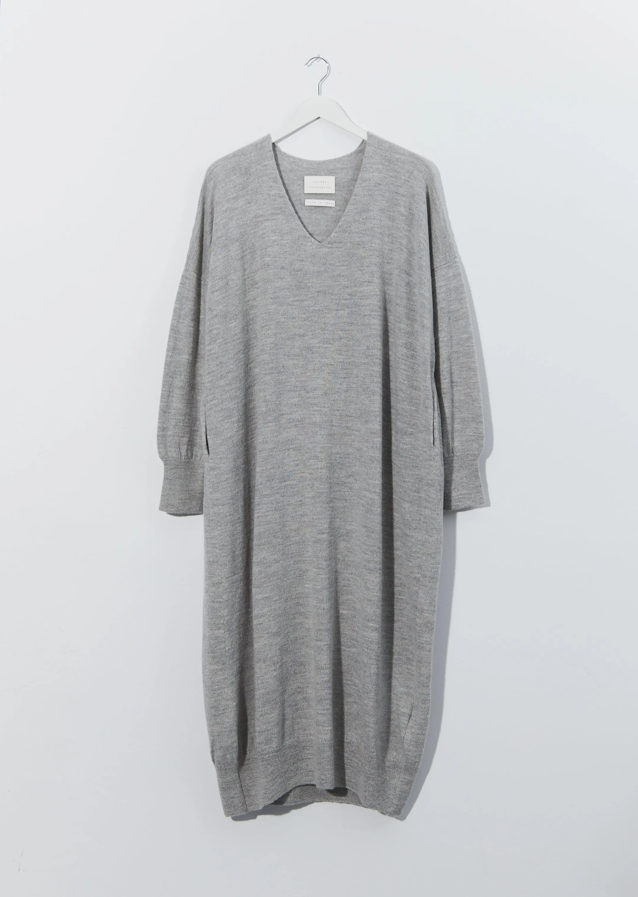 Baby Alpaca & Wool Wide V-Neck Dress