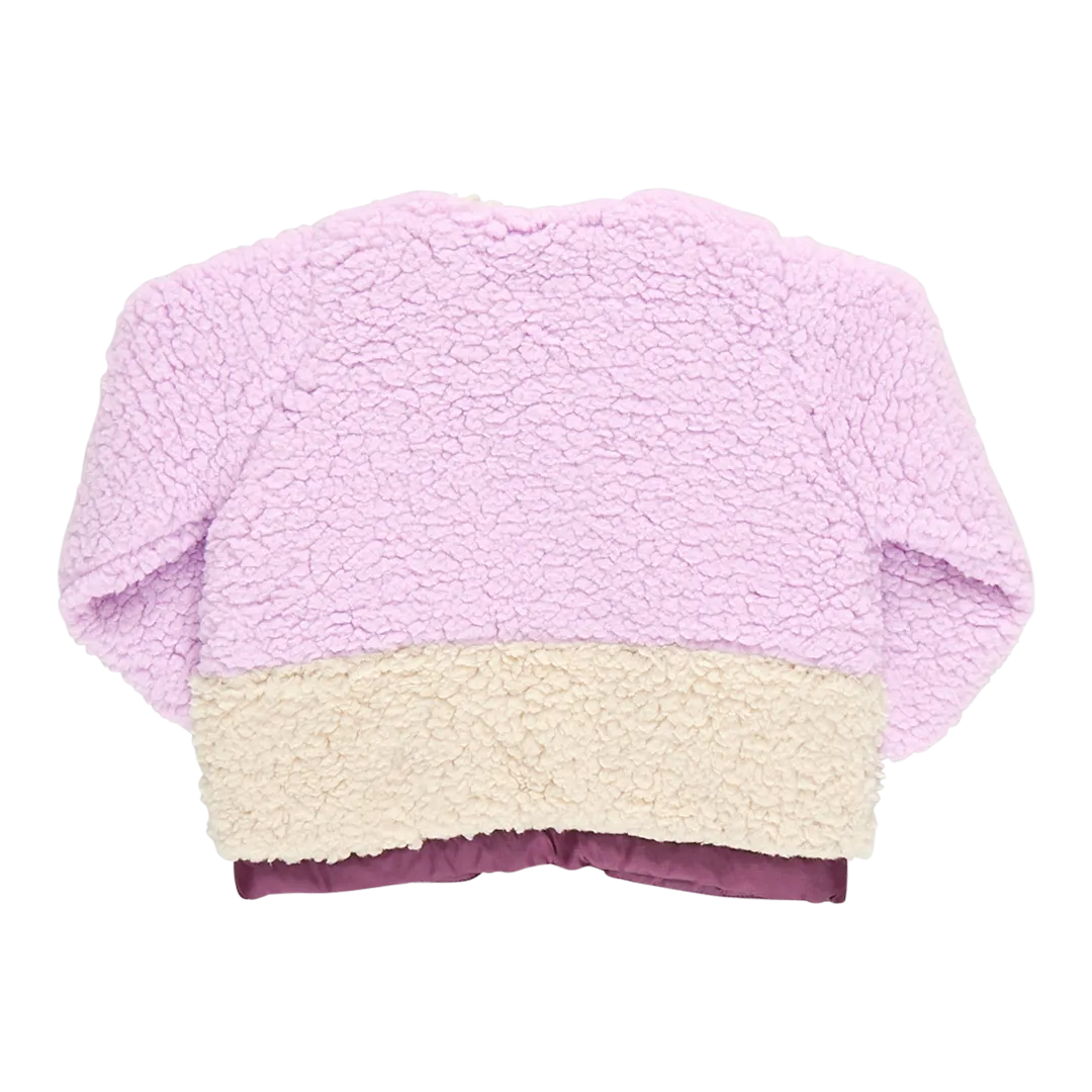 Baby Girls Ruth Sherpa Jacket - Lavender Colorblock