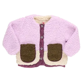 Baby Girls Ruth Sherpa Jacket - Lavender Colorblock