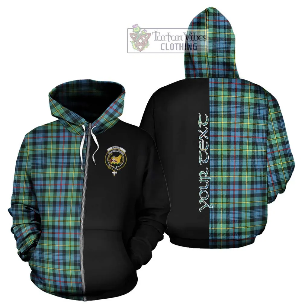 Bailey Ancient Tartan Hoodie with Family Crest and Half Of Me Style