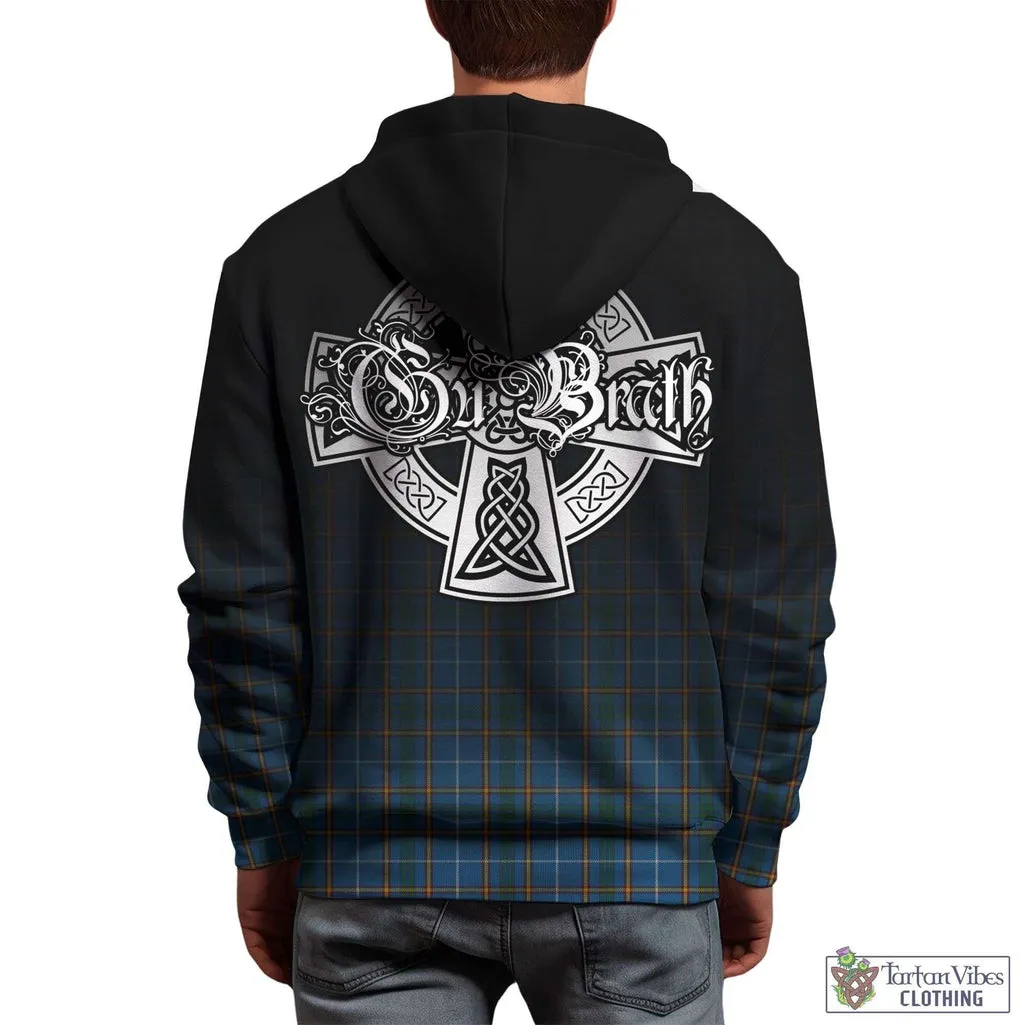 Bain Tartan Hoodie Featuring Alba Gu Brath Family Crest Celtic Inspired