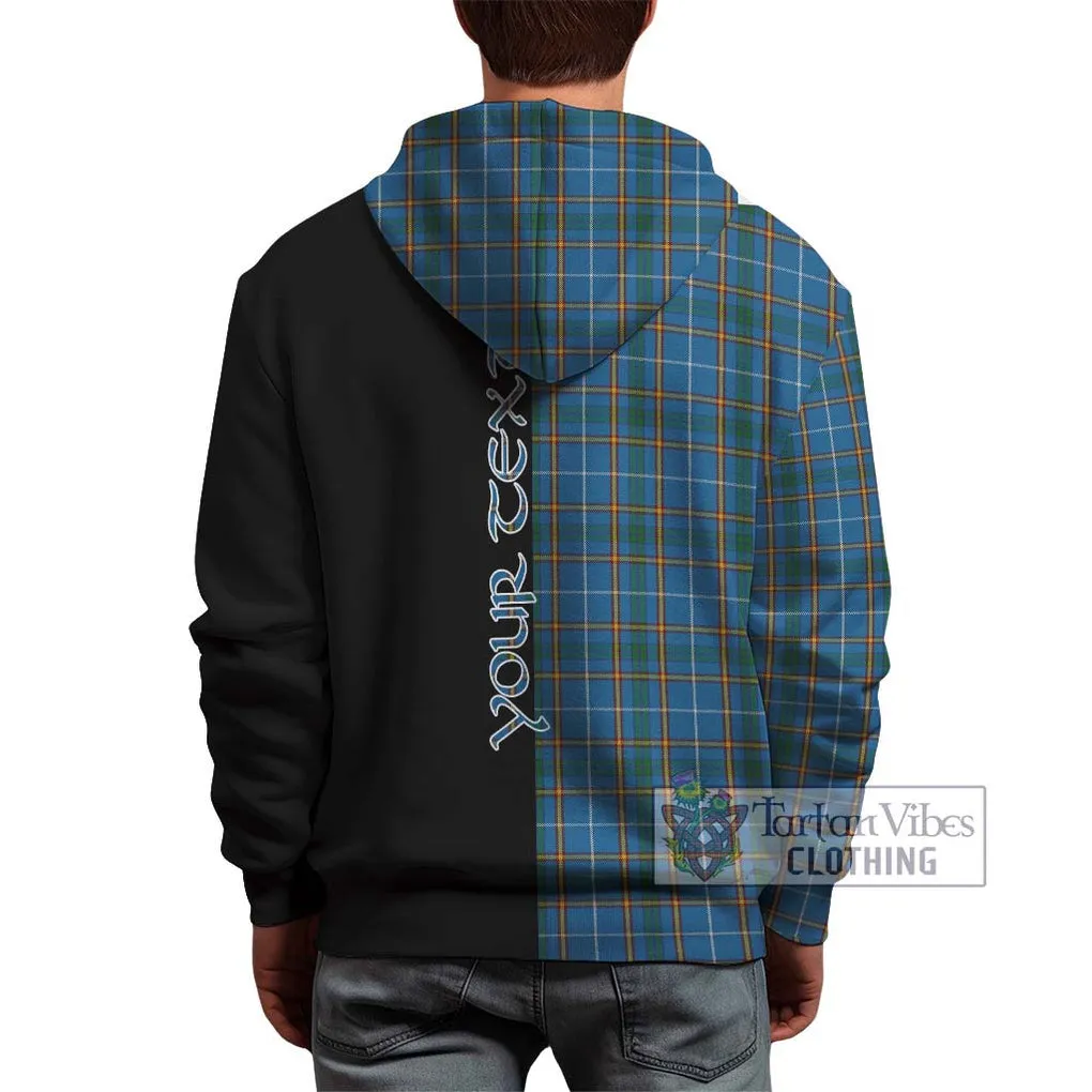 Bain Tartan Hoodie with Family Crest and Half Of Me Style