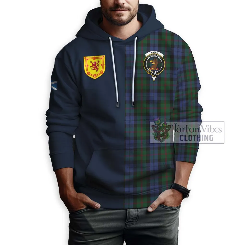 Baird Tartan Hoodie Alba with Scottish Lion Royal Arm Half Style