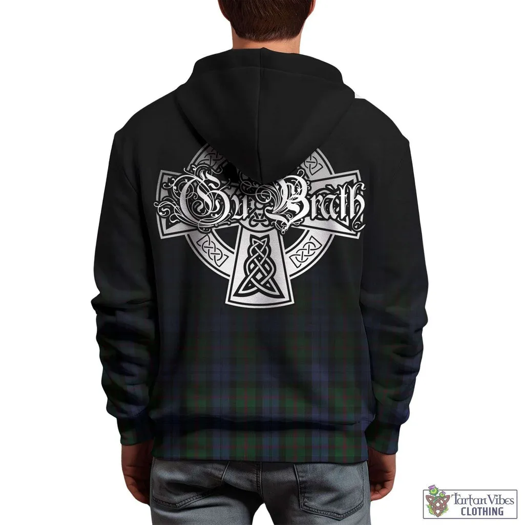 Baird Tartan Hoodie Featuring Alba Gu Brath Family Crest Celtic Inspired