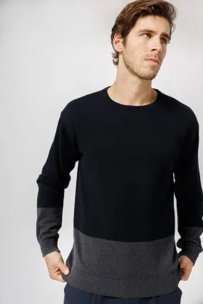 Bamboo Color Block Two-Tone Sweater