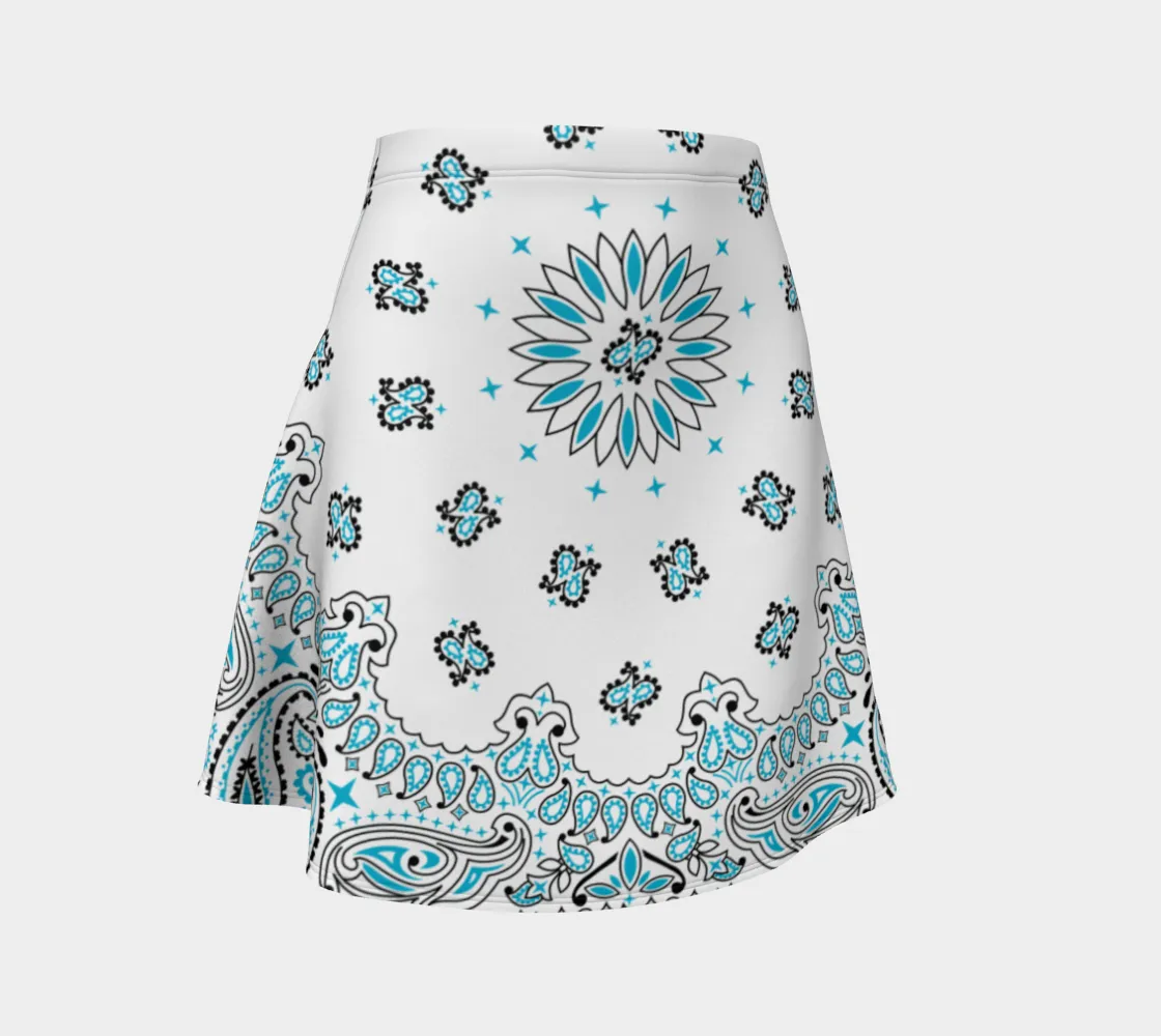 Bandana Print Flare Skirt