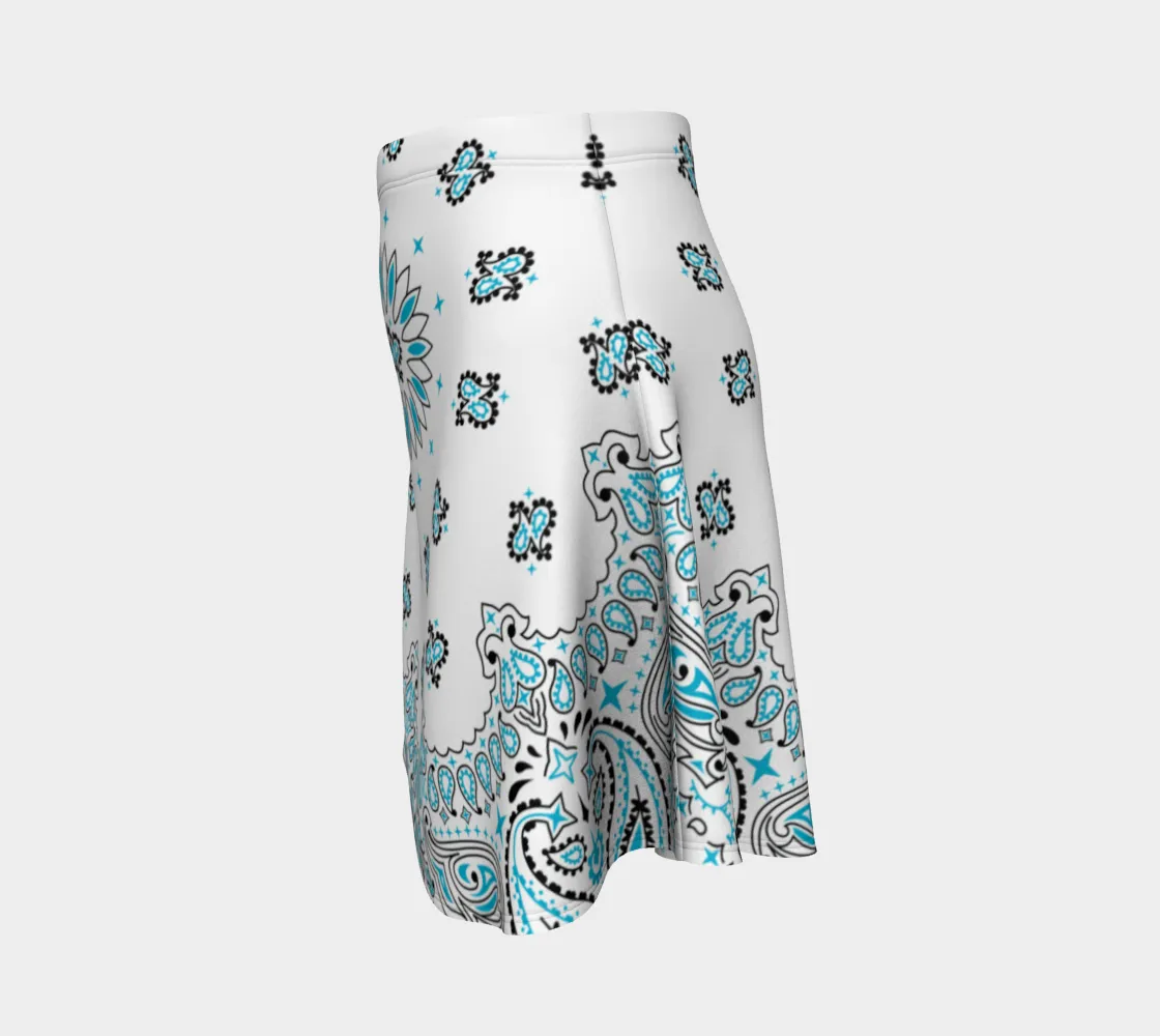 Bandana Print Flare Skirt