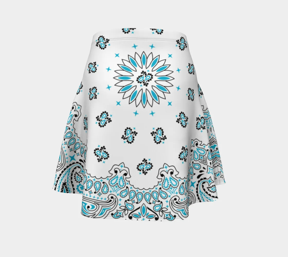 Bandana Print Flare Skirt