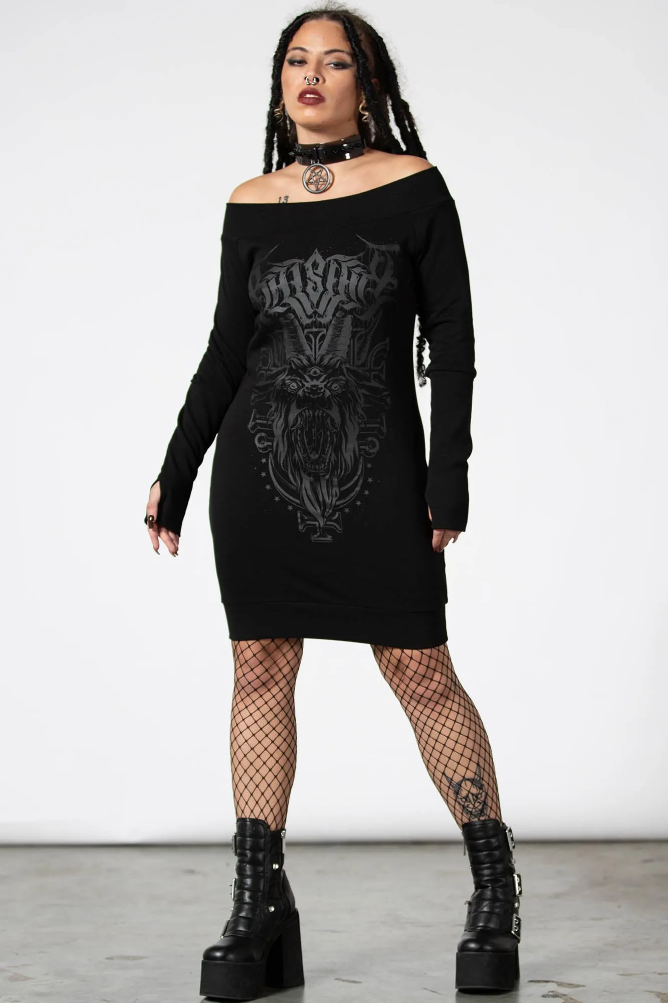 Bellow Bardot Sweater Dress