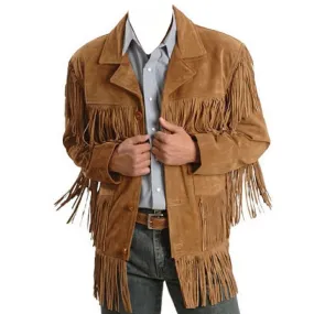 Best Style Leatheray Men's Western cowboy jacket with Fringes