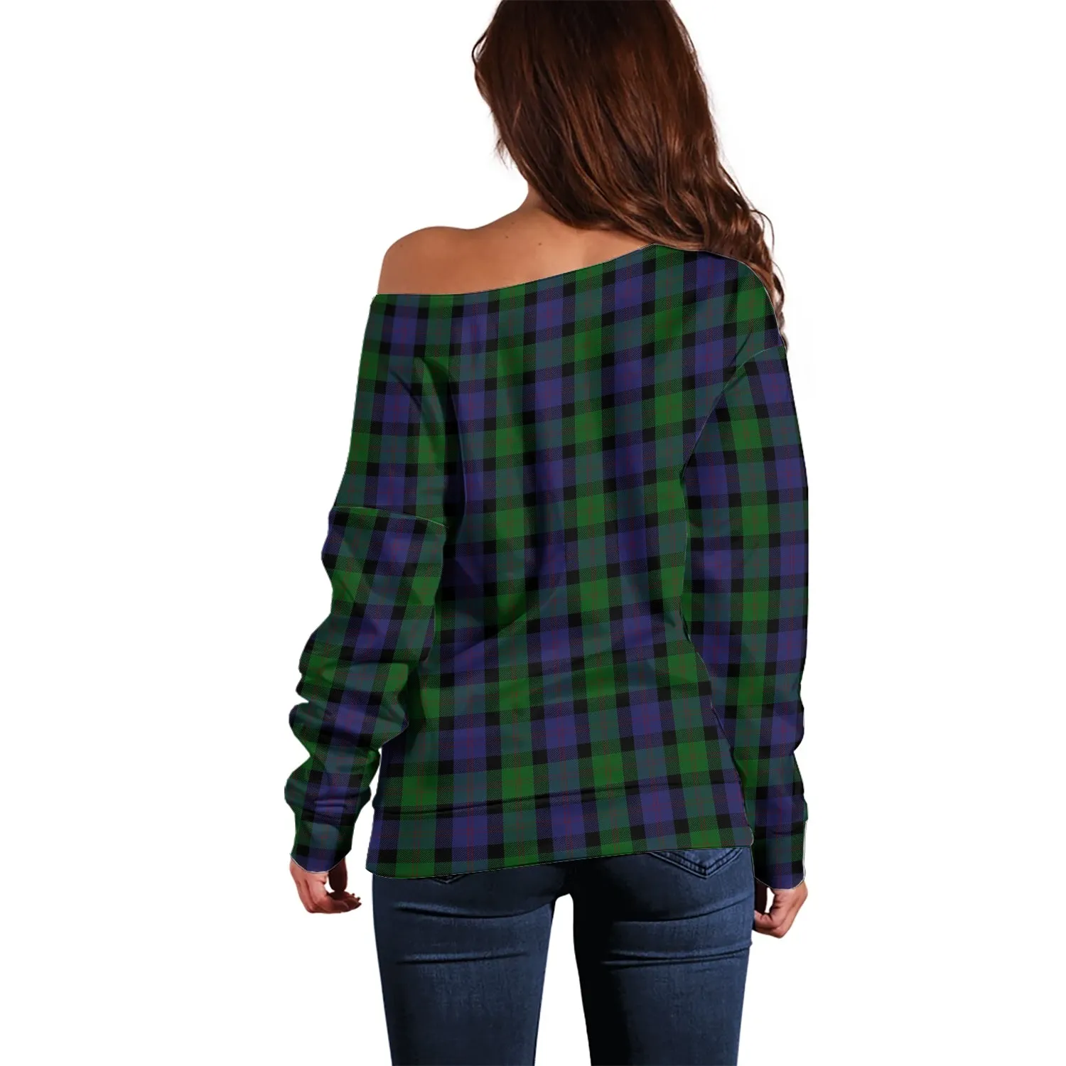 Blair Tartan Off Shoulder Women Sweater