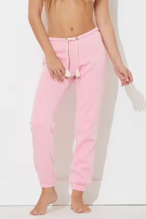 Blossom Pink Scrunch Bottom Sweatpants w/ Wrap Cords