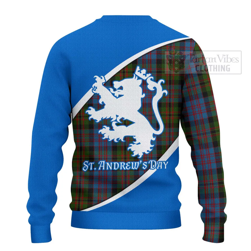 Bowie Family Crest Tartan Ugly Sweater Celebrate Saint Andrew's Day in Style