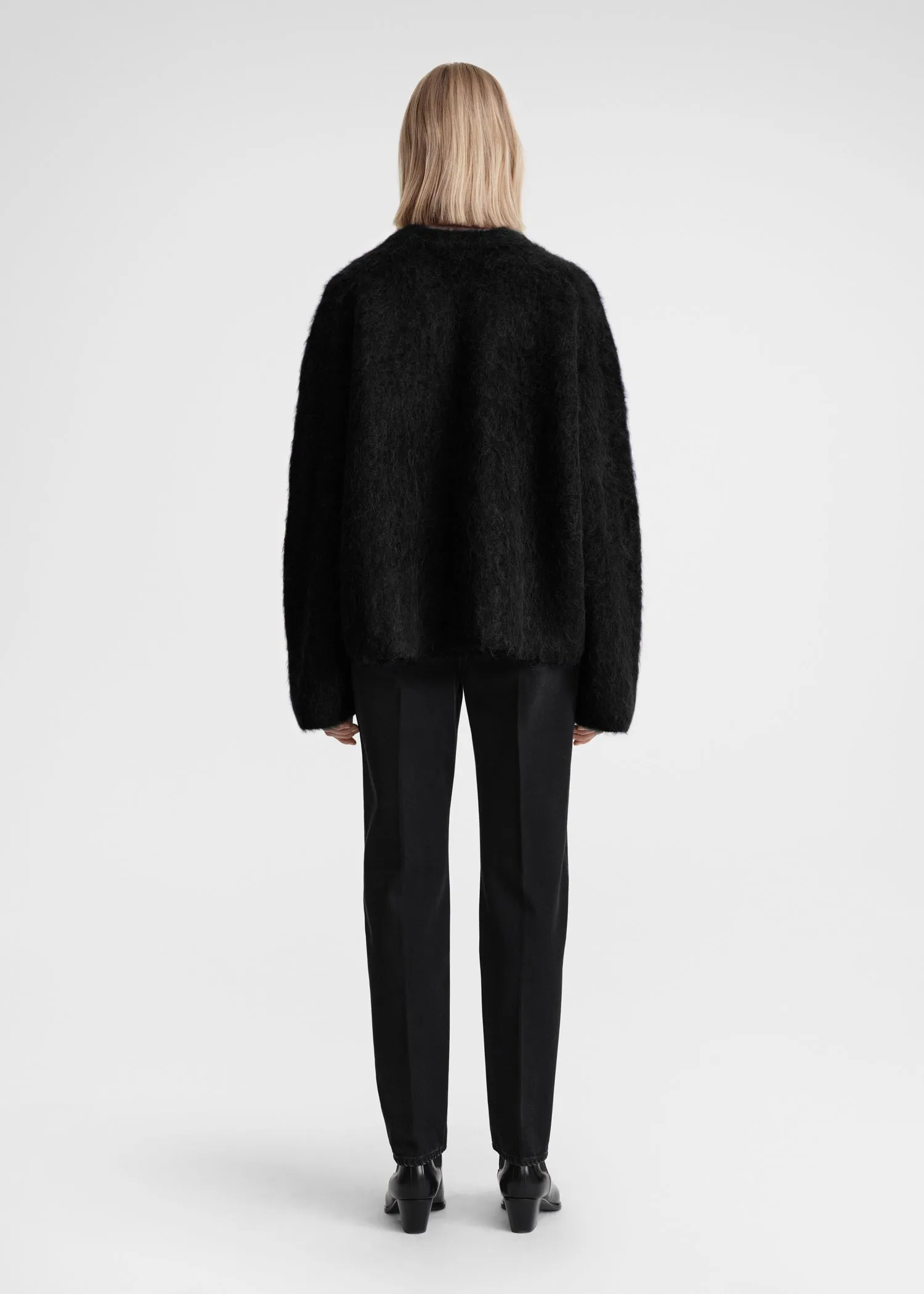 Boxy alpaca knit black